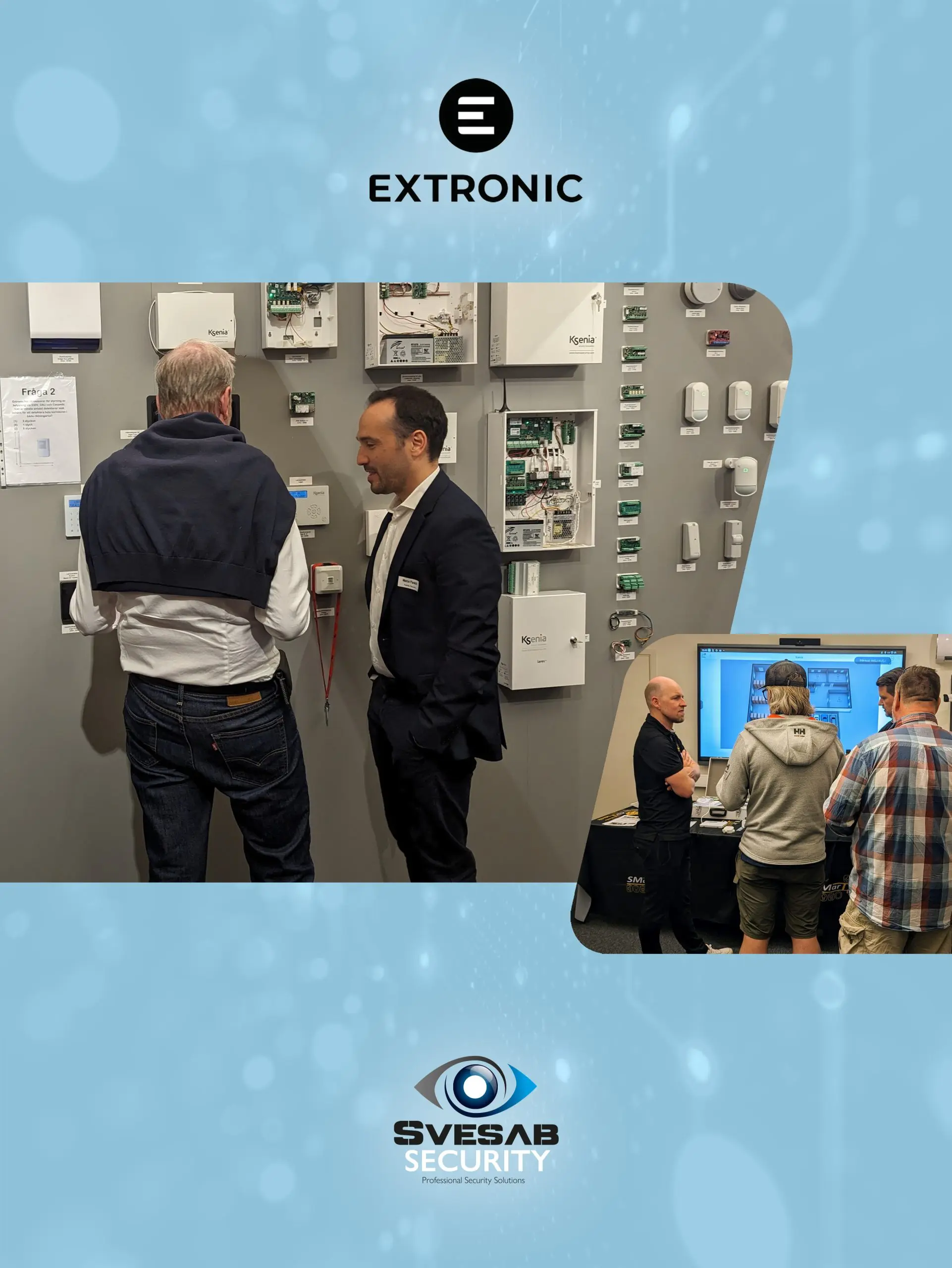 🚀 Svesab Securitys personal gästar Extronic Elektronik AB – en kväll fylld av innovation och säkerhet! 🚀